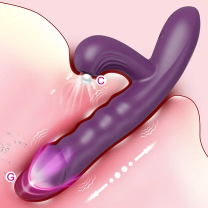 Thrust & Suck Power Vibrator – Dual Action Clit & G‑Spot Thrill Machine