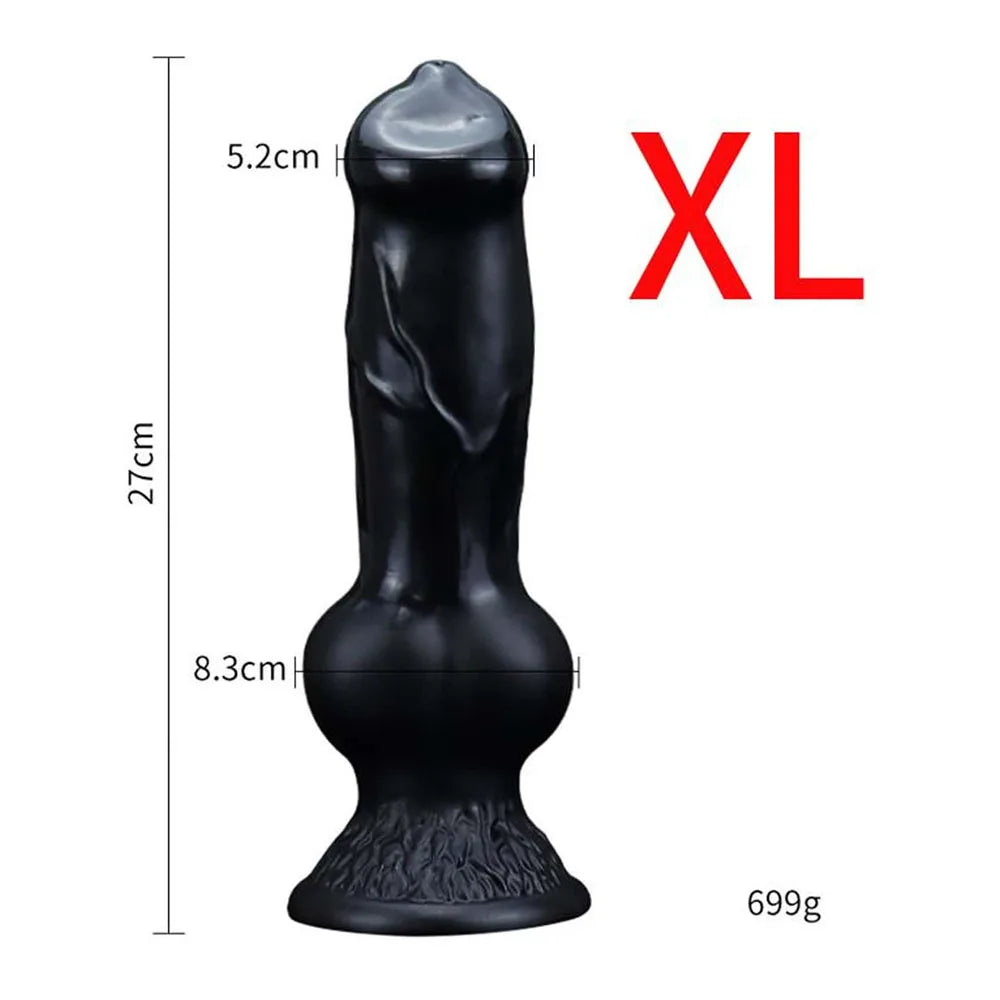 Giant Dog‑Knot Fantasy Dildo – Realistic Knot & Suction Cup Plug
