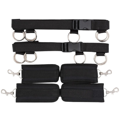 Adjustable Bed Restraints Set – Wrist & Ankle Cuffs Bondage Kit