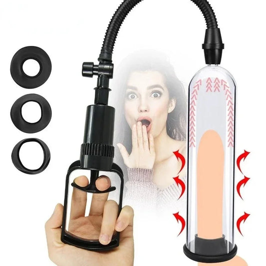 Adjustable Penis Vacuum Pump & Extender – Safe Suction Vacuum Ring Kit