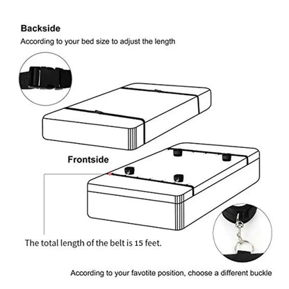Adjustable Bed Restraints Set – Wrist & Ankle Cuffs Bondage Kit
