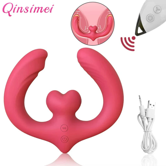 G-Spot Double-Ended Strapless Strap-On Vibrator – 7 Vibration Modes for Women & Couples