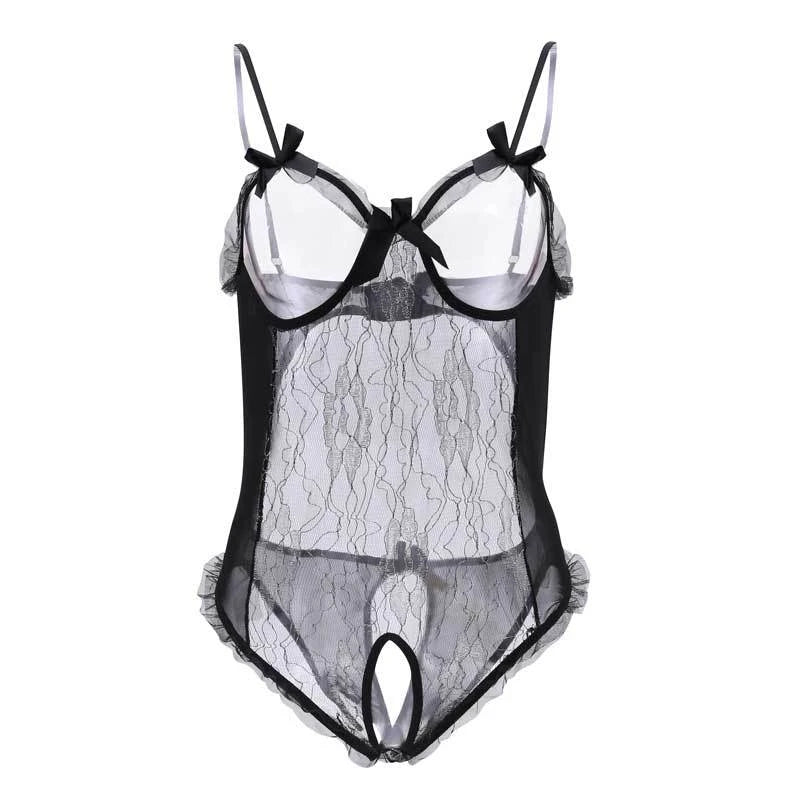 Erotic Lace Teddy Bodysuit – Push-Up Lingerie for Women