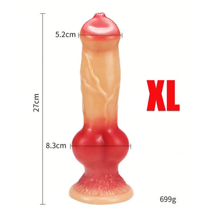 Giant Dog‑Knot Fantasy Dildo – Realistic Knot & Suction Cup Plug