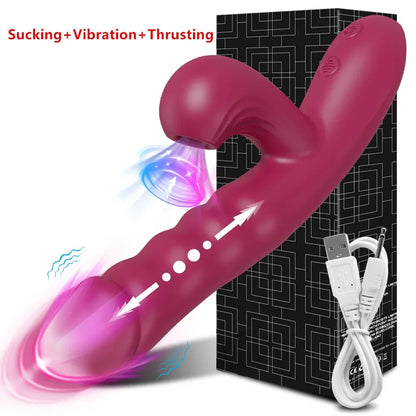 Thrust & Suck Power Vibrator – Dual Action Clit & G‑Spot Thrill Machine