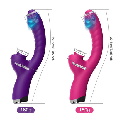 Tongue‑Licking 2‑in‑1 Vibrator – 20‑Speed Clit & G‑Spot Licker