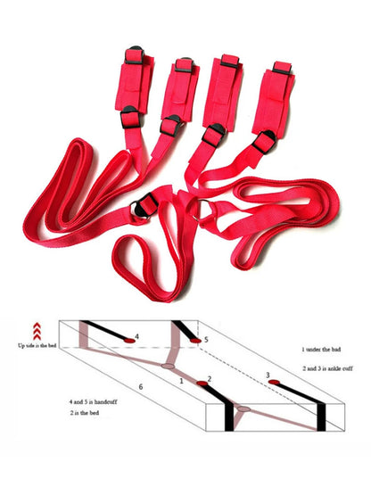 Complete Bondage Kit – Collar, Cuffs, Rope, Blindfold & Whip Set