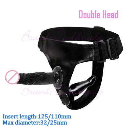 Dual‑Ended Strap‑On Harness with Double Dildo – Ultra‑Elastic Belt & Soft Dildos
