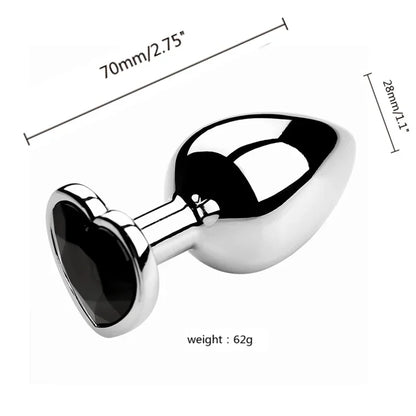 PU Diamond-Tip Metal Plug Set (S, M & L) – Sleek Weighty Anal Beginners’ Kit