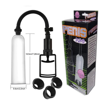 Adjustable Penis Vacuum Pump & Extender – Safe Suction Vacuum Ring Kit
