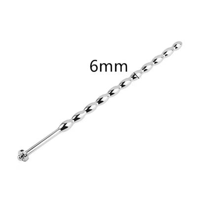 Stainless Steel Urethral Bead Plug Set – 6 mm & 8 mm Electro Shock Sounding Rod