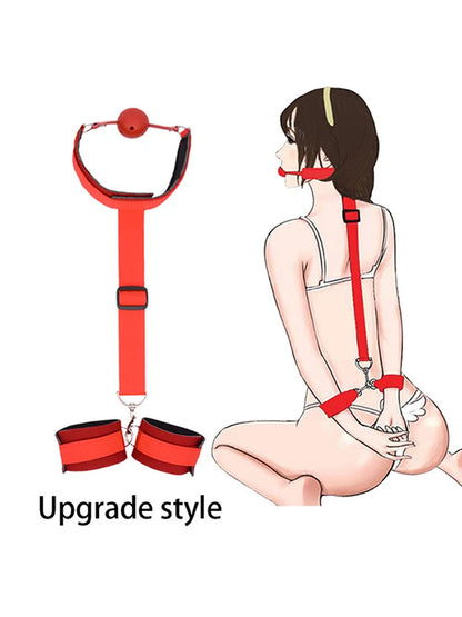 Complete Bondage Kit – Collar, Cuffs, Rope, Blindfold & Whip Set