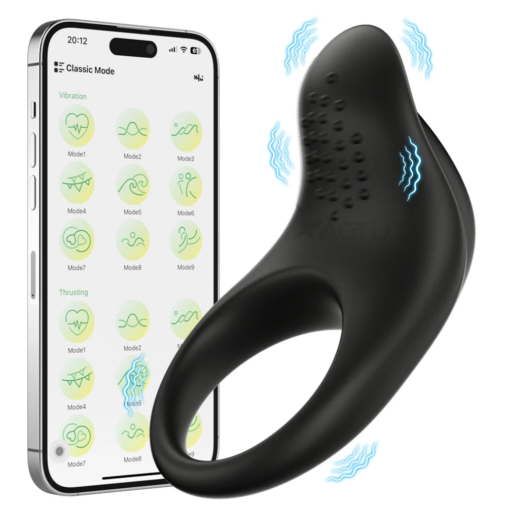 App-Control Vibrating Cock Ring – Ejaculation Delay & Remote Couples Play