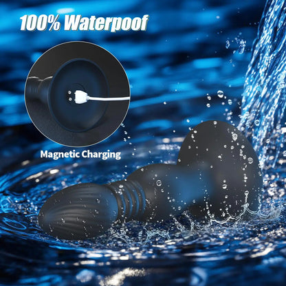 Heseks Remote-Control Suction & Thrust Prostate Massager – Wireless Butt Plug for Couples Play