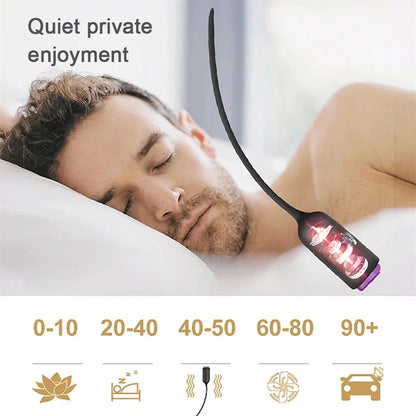 Electric Urethral Catheter Vibrator – Long Silicone Penis Plug for Prostate & Urethra Stimulation