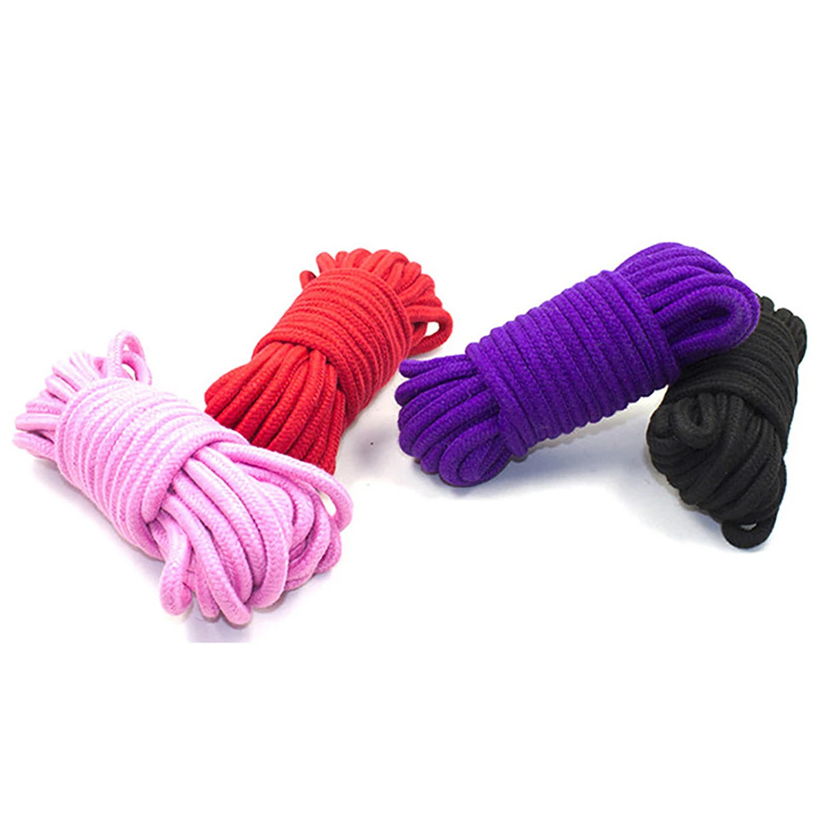 Adjustable Cotton Rope Handcuffs – Soft Multi-Color BDSM Restraints