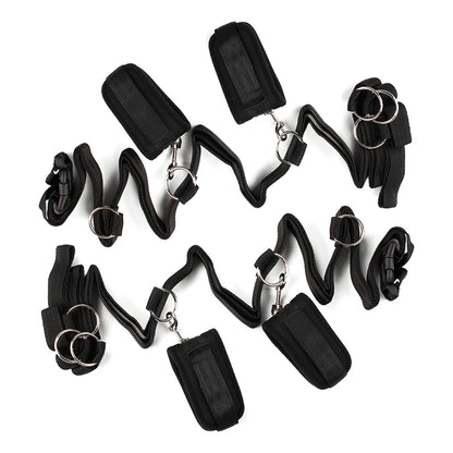 Adjustable Bed Restraints Set – Wrist & Ankle Cuffs Bondage Kit
