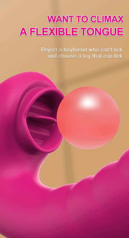 Tongue‑Licking 2‑in‑1 Vibrator – 20‑Speed Clit & G‑Spot Licker
