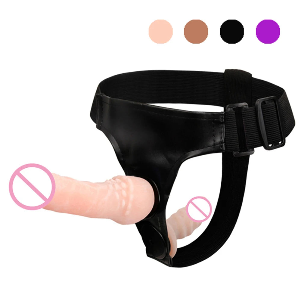 Dual‑Ended Strap‑On Harness with Double Dildo – Ultra‑Elastic Belt & Soft Dildos