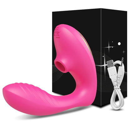 Air-Suction Vibrator – Clit & Nipple Vacuum Stimulator with Vagina Suck