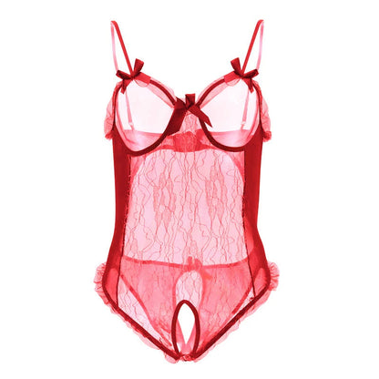 Erotic Lace Teddy Bodysuit – Push-Up Lingerie for Women