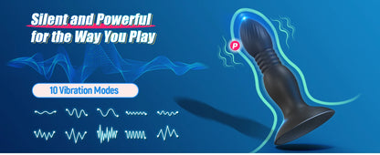Heseks Remote-Control Suction & Thrust Prostate Massager – Wireless Butt Plug for Couples Play