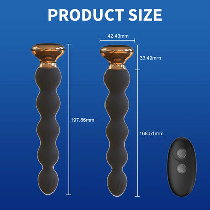 10‑Speed Remote Anal Beads & Prostate Vibrator – Wireless USB‑Rechargeable Butt Plug